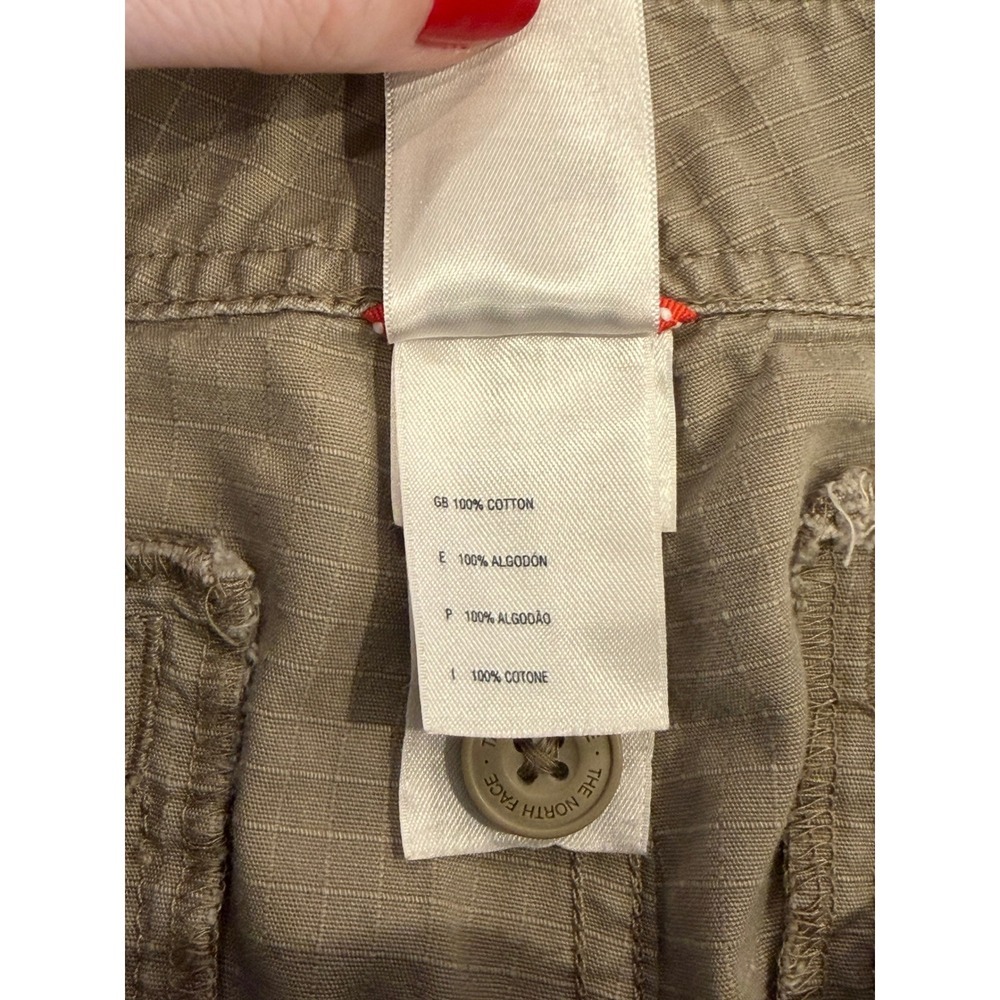 The North Face Womens Khaki Ripstop Capri Pants AU4Q Tan Hiking Size 10 Regular - Picture 4 of 9